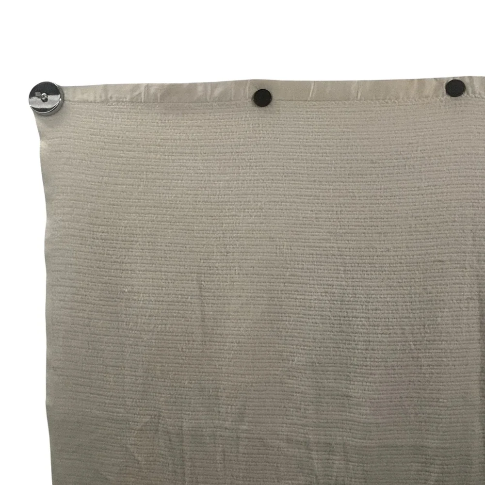 Vintage Cream Textured Acrylic Blanket Satin Trim Made in USA‎ 45x58 Throw